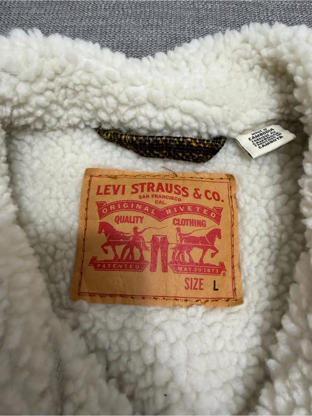 Levi’s Type III Plaid Sherpa Trucker Jacket Men’s L 16365-0168